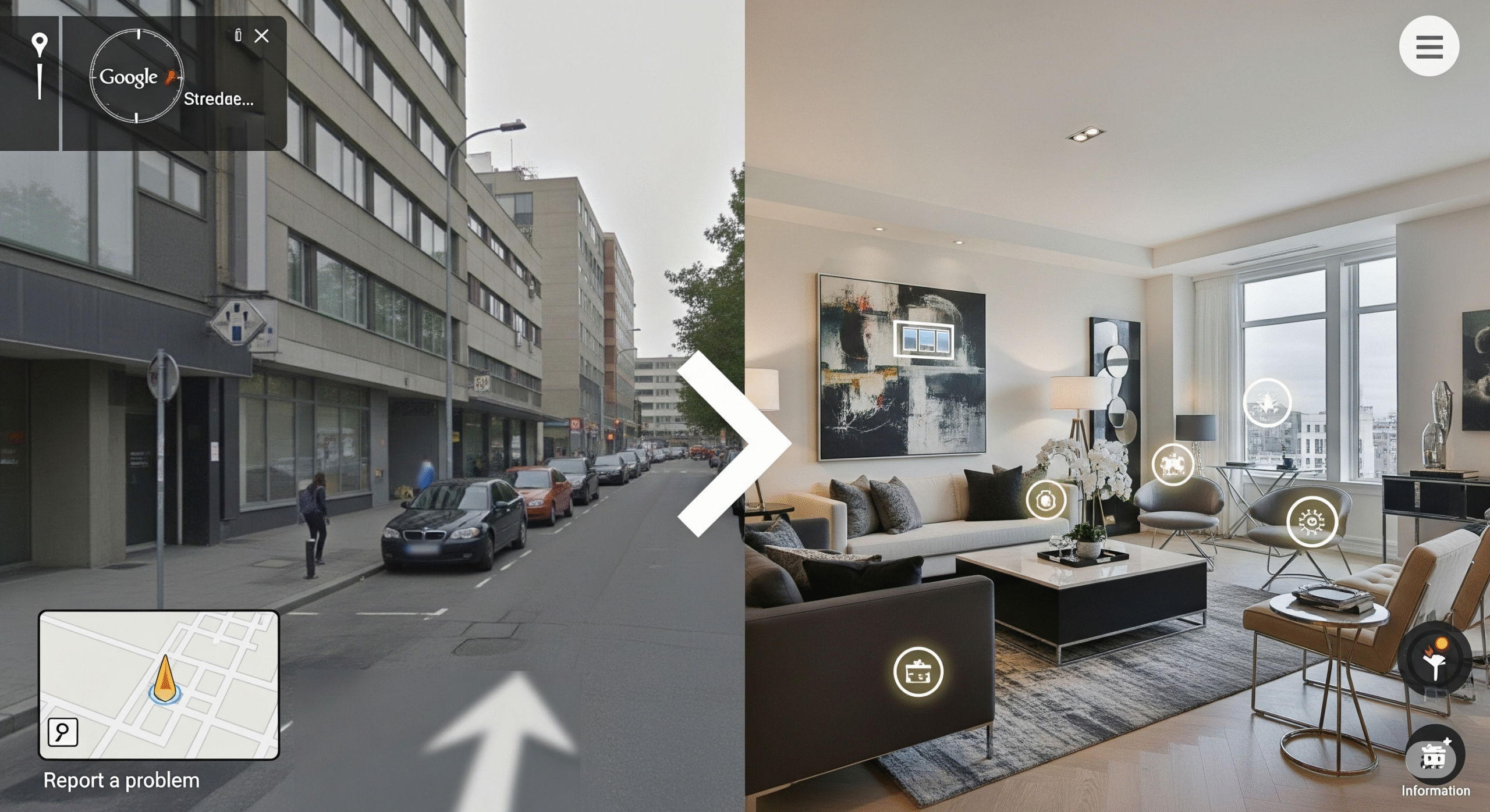 Google Street View Versus Professional Virtual Tours